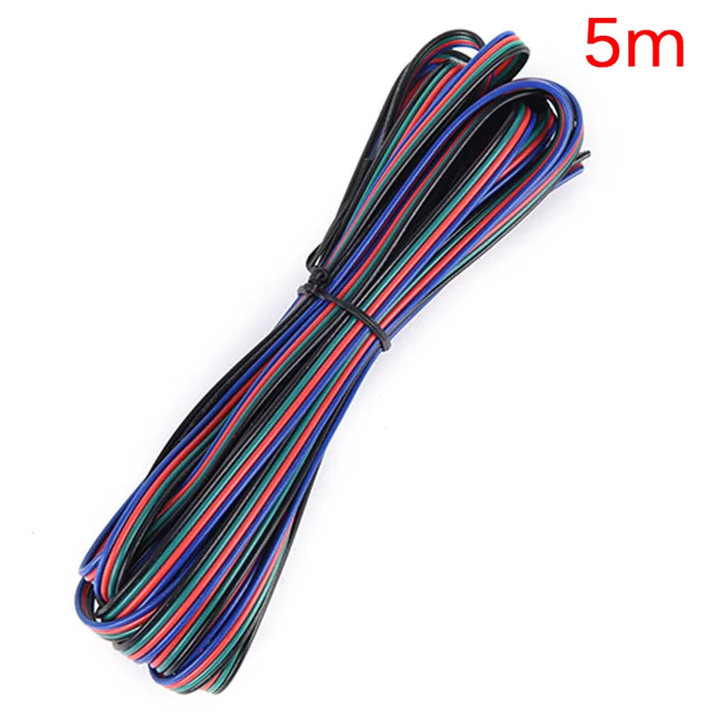 1 м 5 м 10 м 4 PIN RGB светодиодный провод кабель светодиодный RGB провод-удлинитель шнура для RGB 3528 5050 5630 7020 Светодиодные ленты светильник