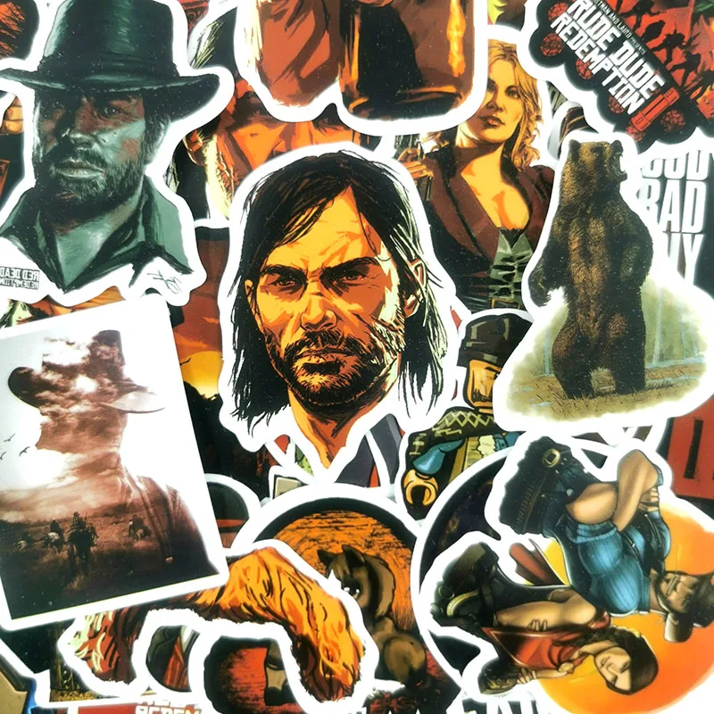 50 шт./компл. Red Dead Action Adventure Game водонепроницаемый ПВХ Граффити стикер для ноутбука чемодан для скейтборда детская игрушка стикер