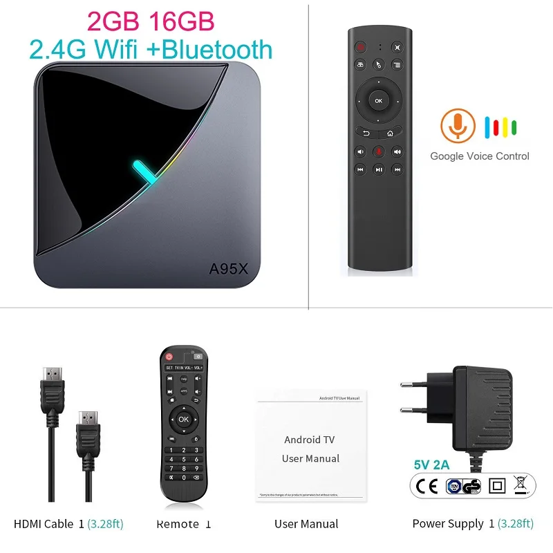 2GB 16GB add G20 Wechip A95X F3 Android 9,0 ТВ приставка Amlogic S905X3 4G 3 2G 64G Wifi BT ТВ приставка YouTube 1080P HD Поддержка PLEX 2G 16G - Цвет: 2GB 16GB add G20