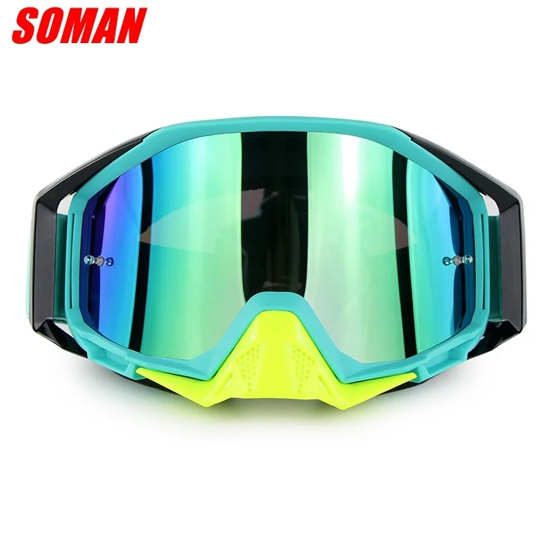 Blue yellow Очки okulary gafas, мотоциклетные очки для гонок по бездорожью, очки для близоруких мотокроссов, очки для мотокросса, велосипедные очки для мотокросса - Цвет: Blue yellow