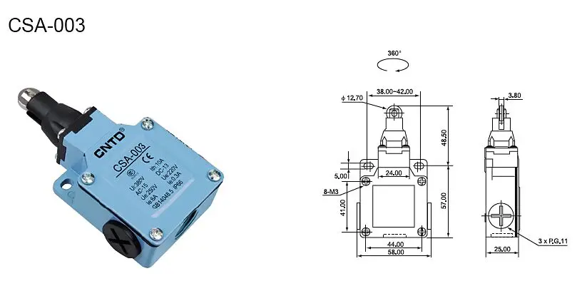 Cntd-interruptor limite micro, sensor de movimento impermeável,