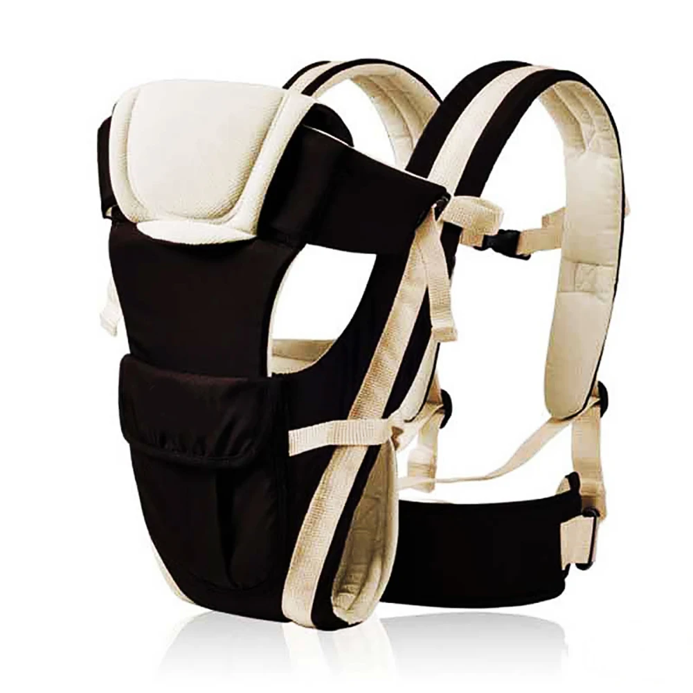 Дизайн, от 0 до 30 месяцев, дышащая, передняя сторона, детская переноска, 4 в 1, удобный рюкзак на лямках для младенцев, сумка-кенгуру - Цвет: Бежевый