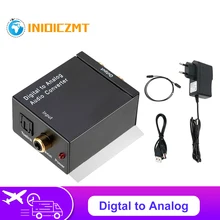 Saída coaxial ótica do áudio estéreo de digitas spdif ao adaptador analógico dac aamplifier digital ao conversor de áudio analógico rca r/l