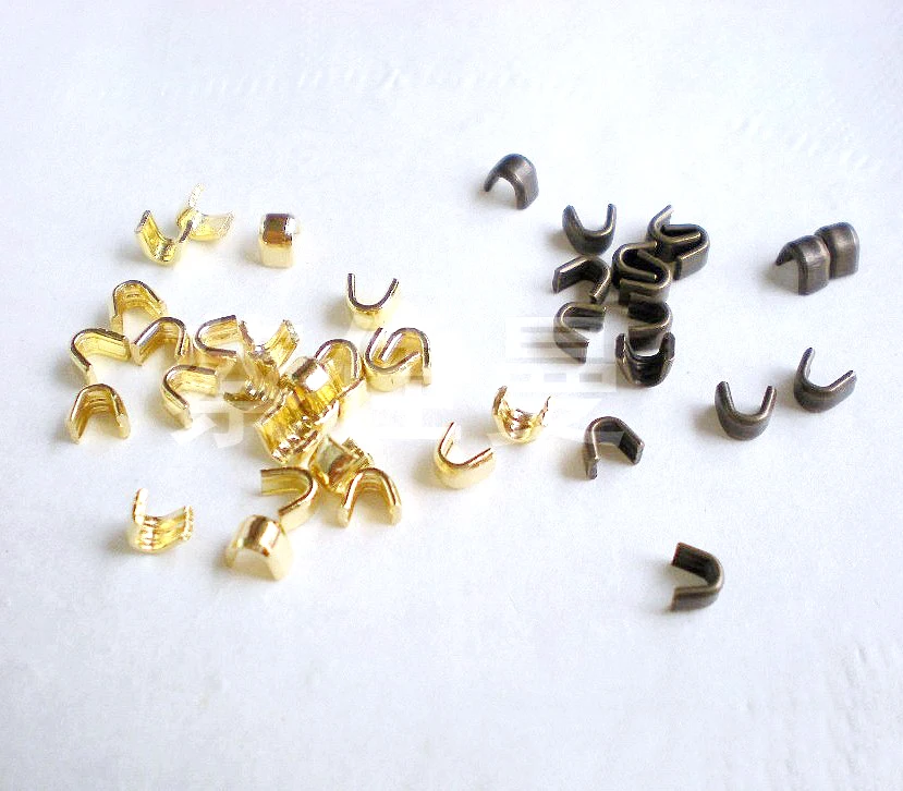 100PCS U-shaped Zipper Stoper Top Stop Bottom Rescue Repair Set Black Nickel Gold Bronze 3# 5# 5V# Zipper Slider