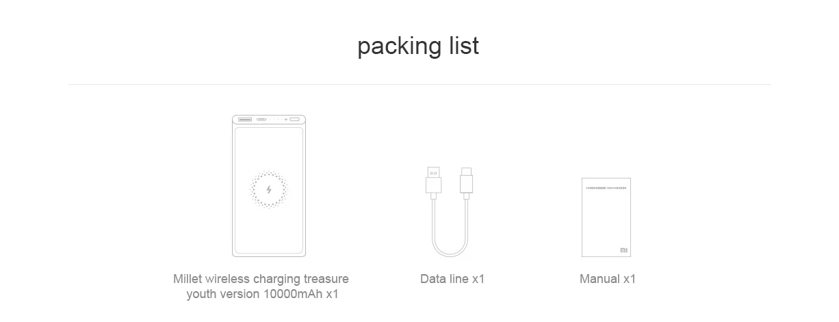 Xiaomi Mi 10000 мАч беспроводной внешний аккумулятор быстрая зарядка 10000 мАч Внешний аккумулятор для iPhone X Xs MAX samsung huawei
