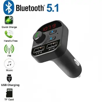 

New Wireless Bluetooth 5.1 FM Transmitter MP3 Player MP3 Radio Adapter Car Kit Dual USB 3.1A Charger Music Player