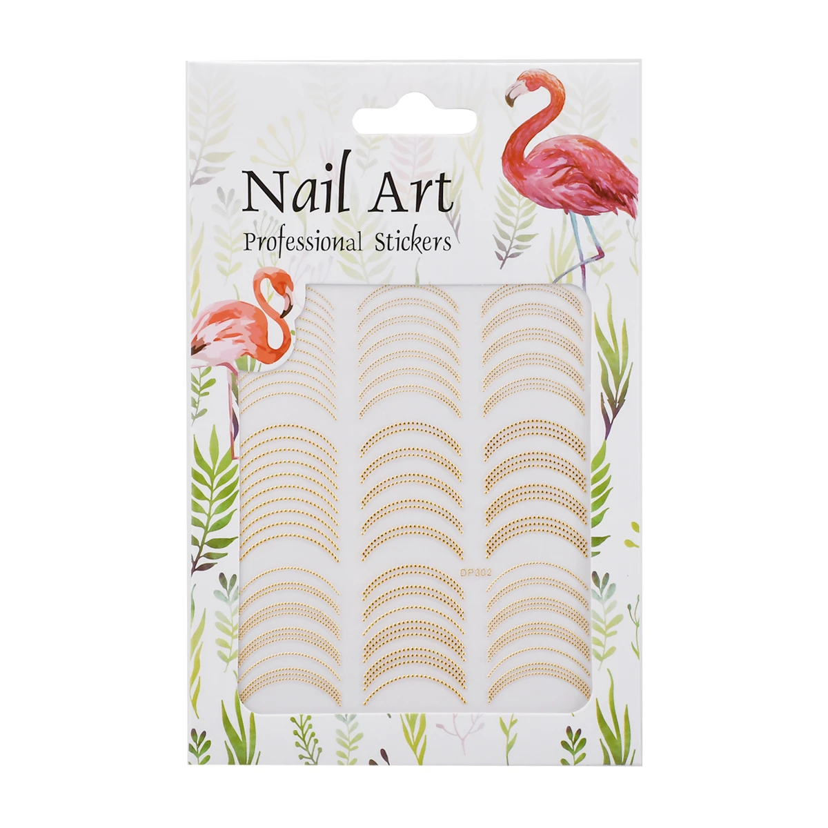 9 см 3D дизайн ногтей Золотые полоски наклейки для ногтей Фламинго дизайн аксессуары амулеты ювелирные украшения камни для нейл-арта стикер s слайдер - Цвет: 1