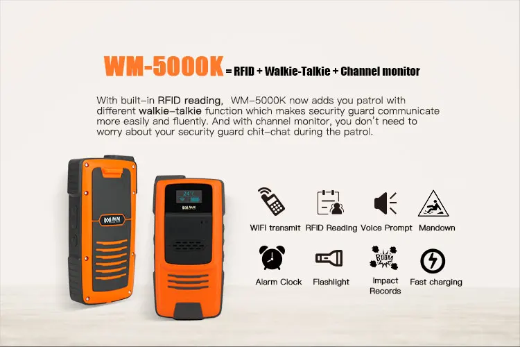 JWM wifi RFID Walkie Talkie Patrol Tour система для охранника с бесплатным автономным программным обеспечением