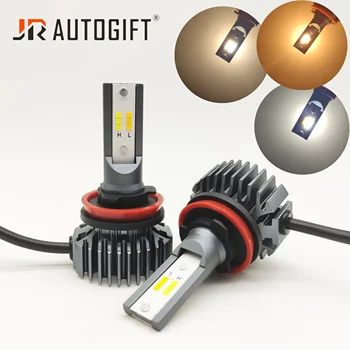 

Car Tricolor 3Color LED Headlight CSPY19 H13 H4 H7 H11 HB3 9005 HB4 9006 40W 3500K 4300K 6500K Yellow White Dual Color LED Bulbs