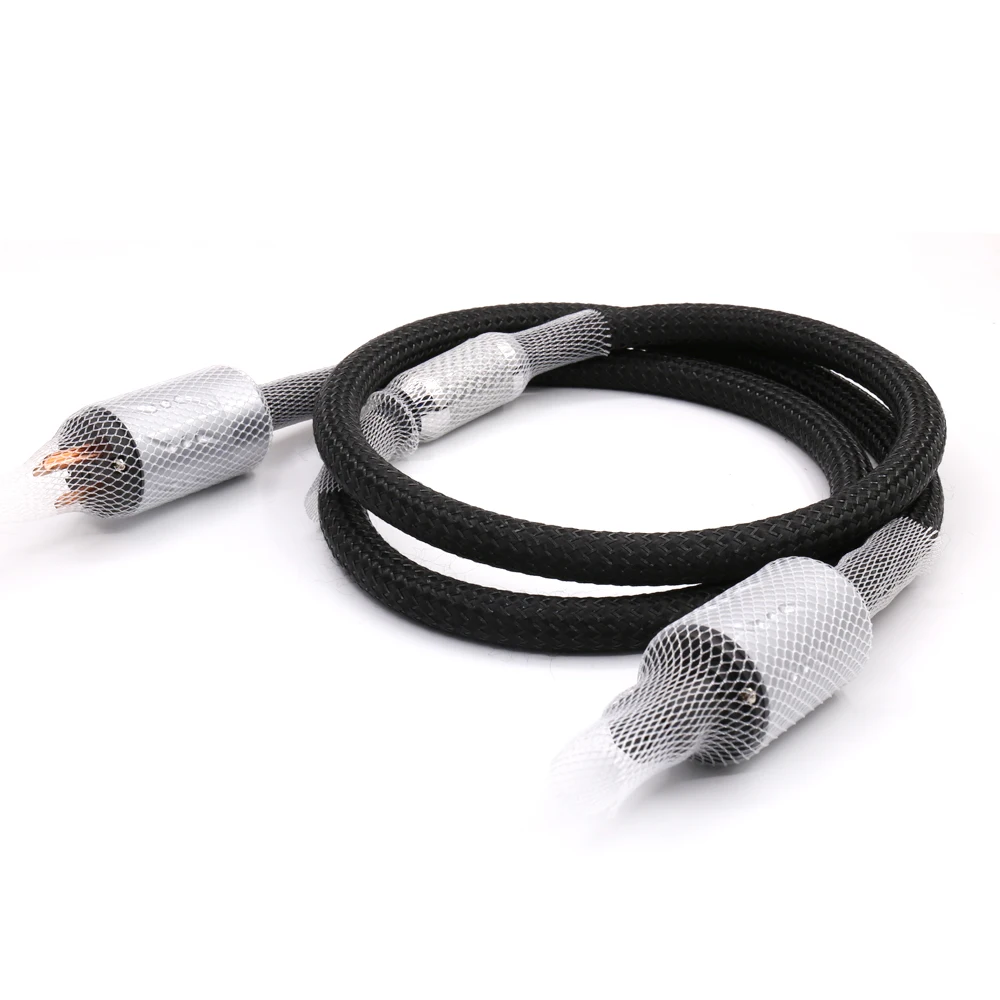 US $150.00 High Quality Viborg Multplex Copper Audiophile Power Cord Powerflux cable with US Pure Copper Plug For HIFI Amp