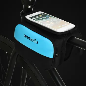

Waterproof Cycling Bag Bike Bicycle Front Frame Pannier Tube Bag For Cell Phone