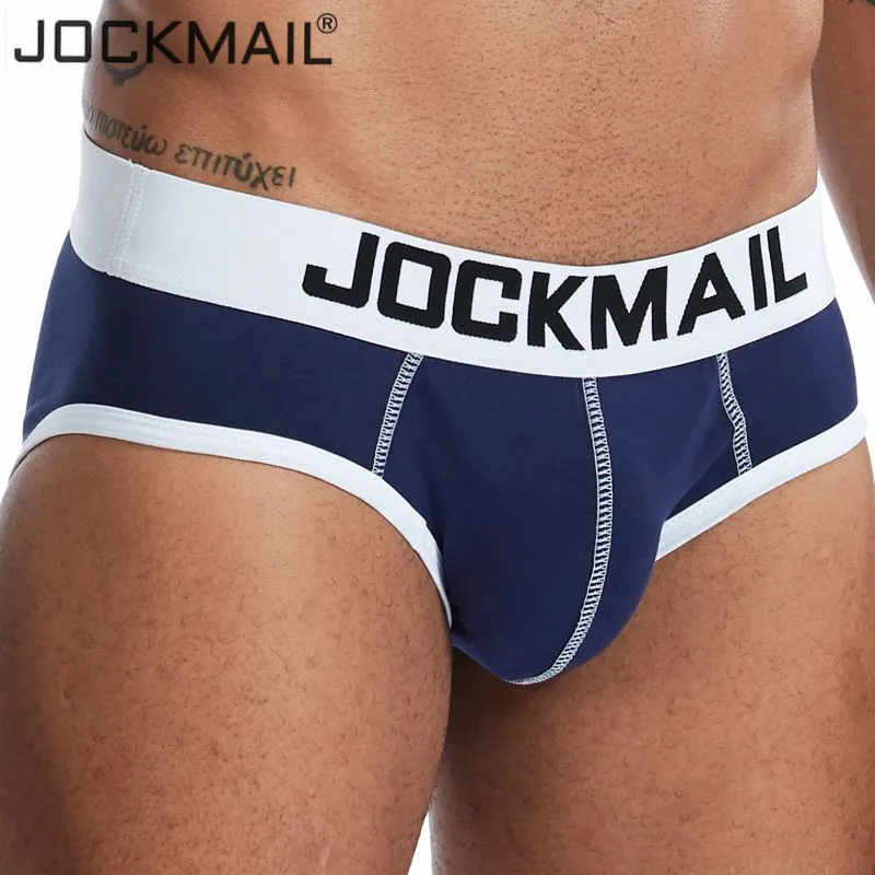 Jockmail 2020 New Shorts Sexy Men Underwear Men Briefs Cotton Underpants Gay Mens briefs Cuecas Men Brief Bikini Man Srting white boxer briefs Briefs