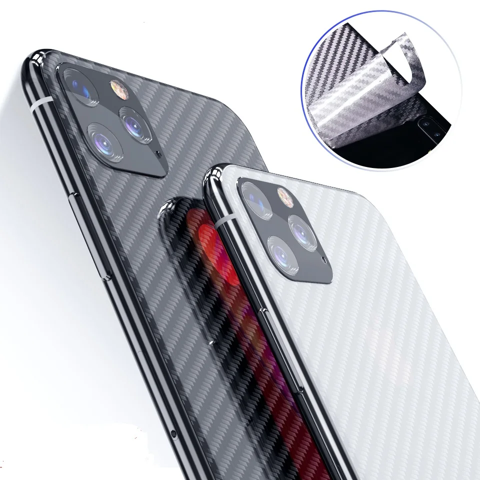 

10pcs/lot Back Screen Protector for iPhone 11 pro Max Film Carbon Fiber Sticker Not Tempered Glass for iPhone 11 Pro Max 2019