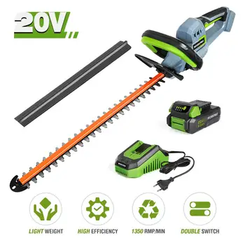 

WORKPRO 20V Cordless Hedge Trimmer Electric Household Trimmer Pruning Saw Quick Charge Rechargeable with 510mm Blade