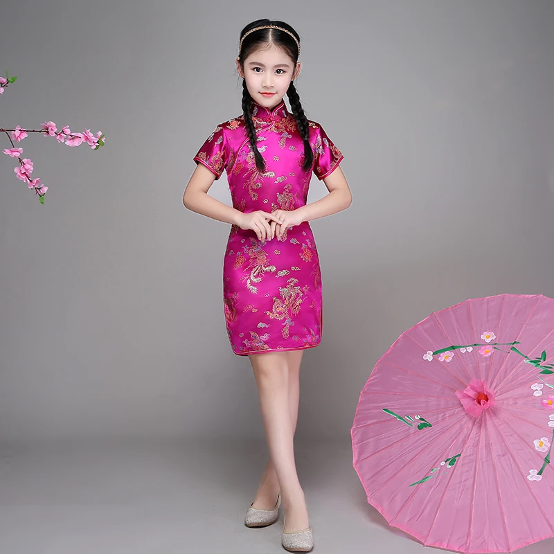 Qipao Girl Dress chi pao Cheongsam regalo di capodanno abbigliamento per bambini abiti per