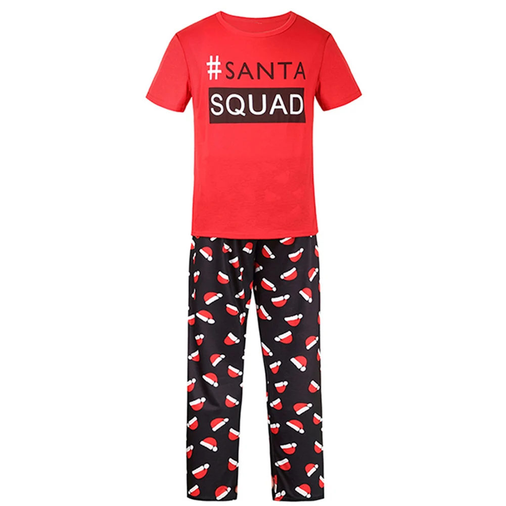 Комплект одинаковой одежды для всей семьи из 2 предметов; Рождественская пижама с принтом и короткими рукавами; Рождественская одежда для сна; YJS99 - Цвет: Dad S