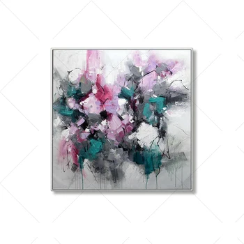 

Pretty New Modern Purple Flower Wall Painting Hand Painted On Canvas Wall Picture For Living Room Home Decoration Gift