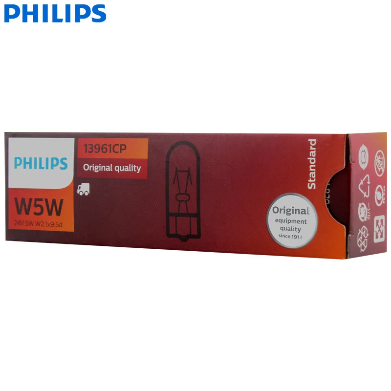 Philips Truck 24v Standard T10 W5w 13961cp Turn Signal Interior