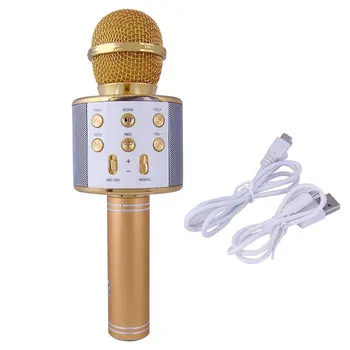 

Bluetooth Karaoke Microphone Wireless Microphone Professiona Speaker Handheld Microfone Player Singing Recorder Mic