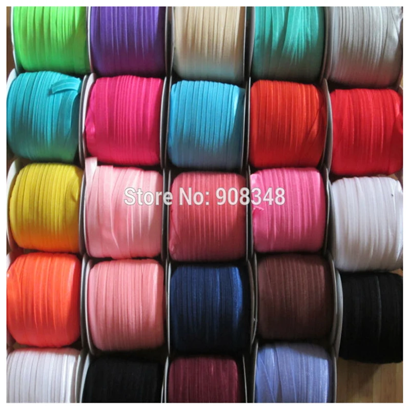 Part 1 Colors 5/8" 15mm Stretchy Fold Over Elastic Ribbon Foe Ribbon