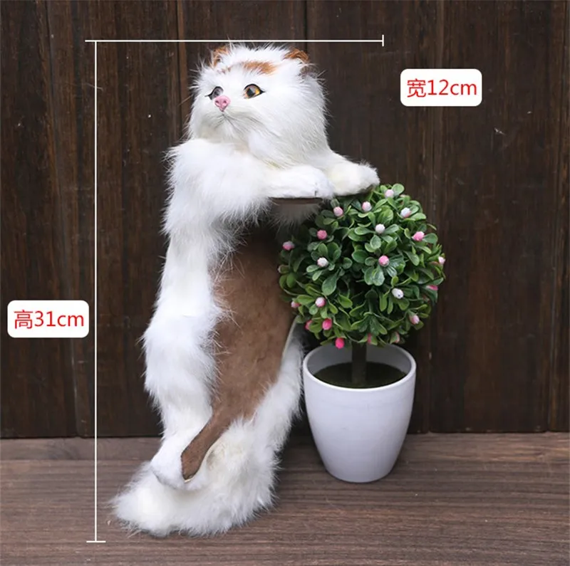 real fur cat white kat 4