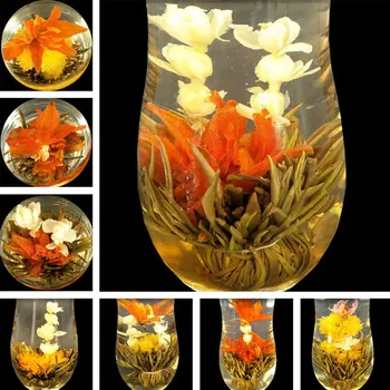 

2020 Artistic Blossom Flowers Tea whith Green Tea Ball Tea 16 Pieces 16 Kinds Chinese Blooming Flower Tea