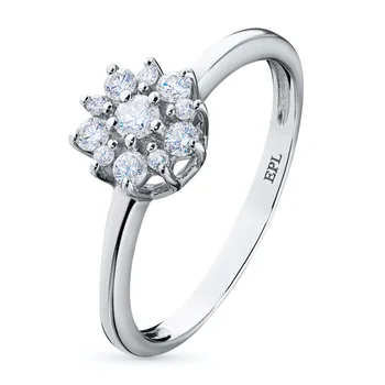 

White gold ring with diamonds