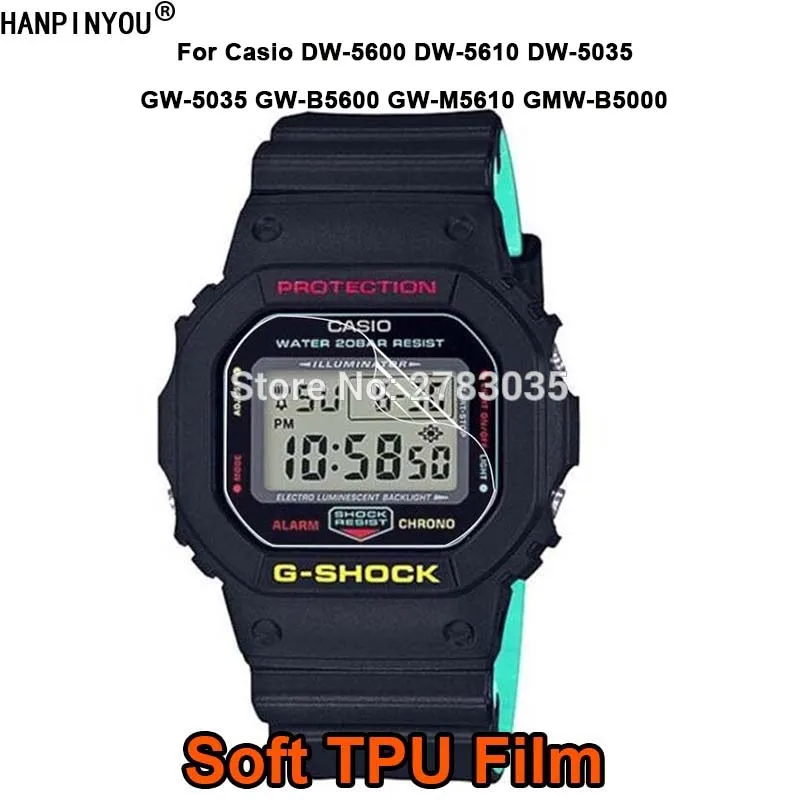 Прозрачная мягкая Гидрогелевая Защитная пленка для экрана Casio Φ 5610 5035 DW-5600 B5600
