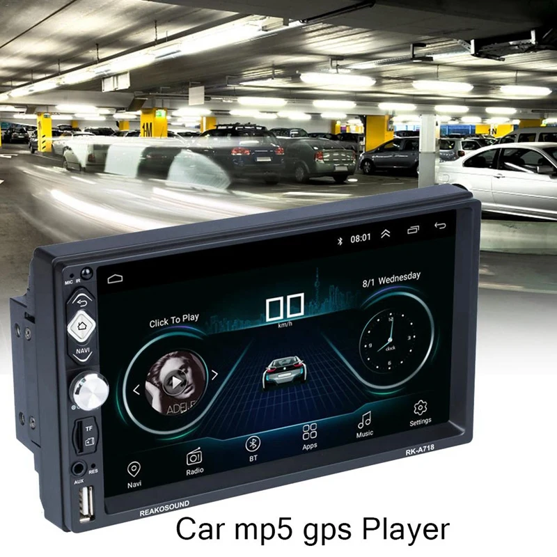 2 Din автомагнитола 7 дюймов Android 8,1 Универсальный dvd-плеер gps навигация Bluetooth Сенсорный экран wifi Bluetooth MP5 плеер с задней