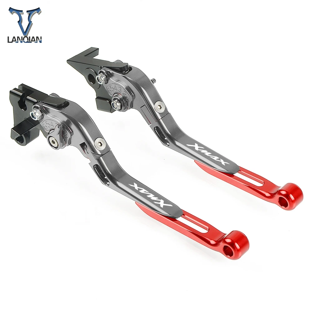 Motorcycle Accessories CNC Adjustable Brake Clutch Levers With LOGO For YAMAHA XMAX X-MAX XMAX XMAX125 XMAX200 XMAX250 XMAX400
