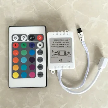 

Low-voltage LED RGB Controller 24 Keys Mini IR Remote RGB Controller DC12V Dimmer Control Box For 10CM to 500CM LED Strip Light
