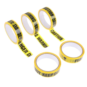 

1 Roll DIY Landmarks Stickers Warning Tape Danger Caution Fragile Keep Out Slogan Barrier Remind Work Safety Adhesive Tapes