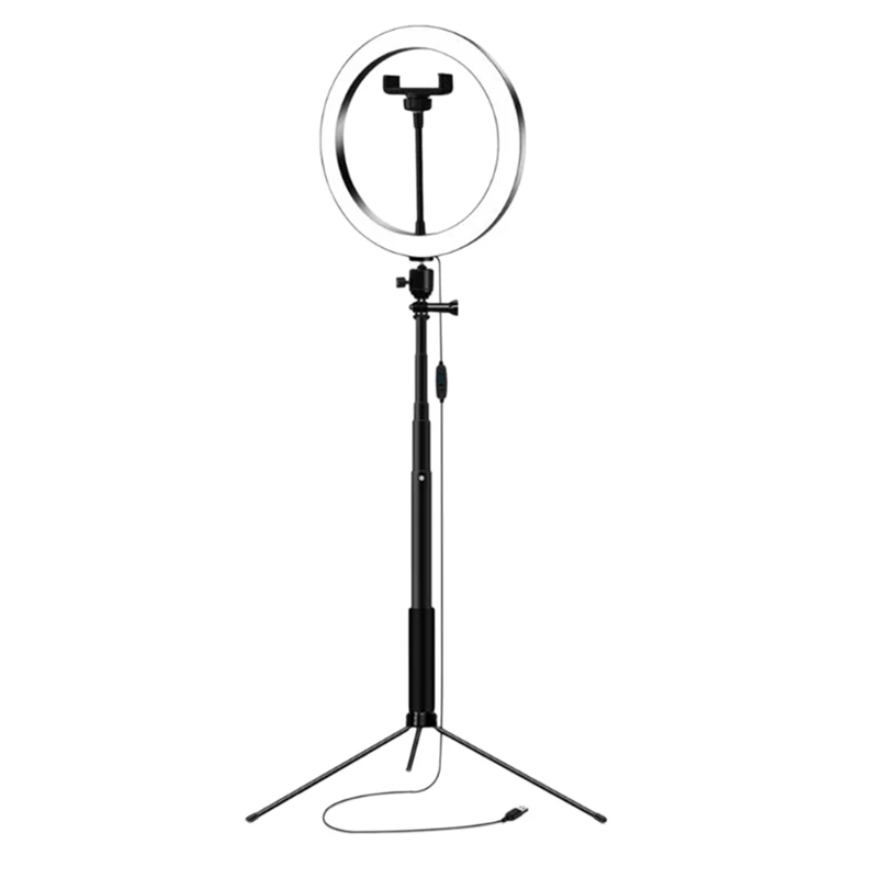 

26Cm Photography Led Selfie Lighting Light with Selfie Stand Tripod & Usb Plug Dimmable for Makeup Video Live Studio