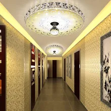 Современный минималистичный крытый гостиной круглый кристалл лампы и фонари светодиодный кристалл потолочный светильник светодиодный Кристалл прохода огни