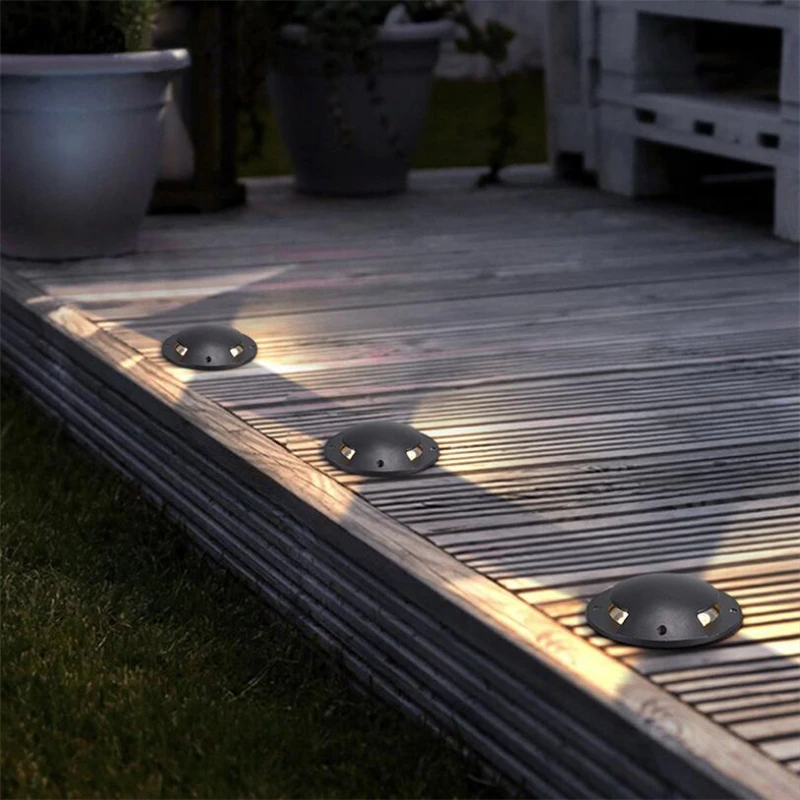 1PCS LED Deck Lamp 2W 3W 4W AC110V 220V/ 12VDC Floor Stair Steps Road Buried Yard Spotlight Landscape Outdoor Foot Lighting 6