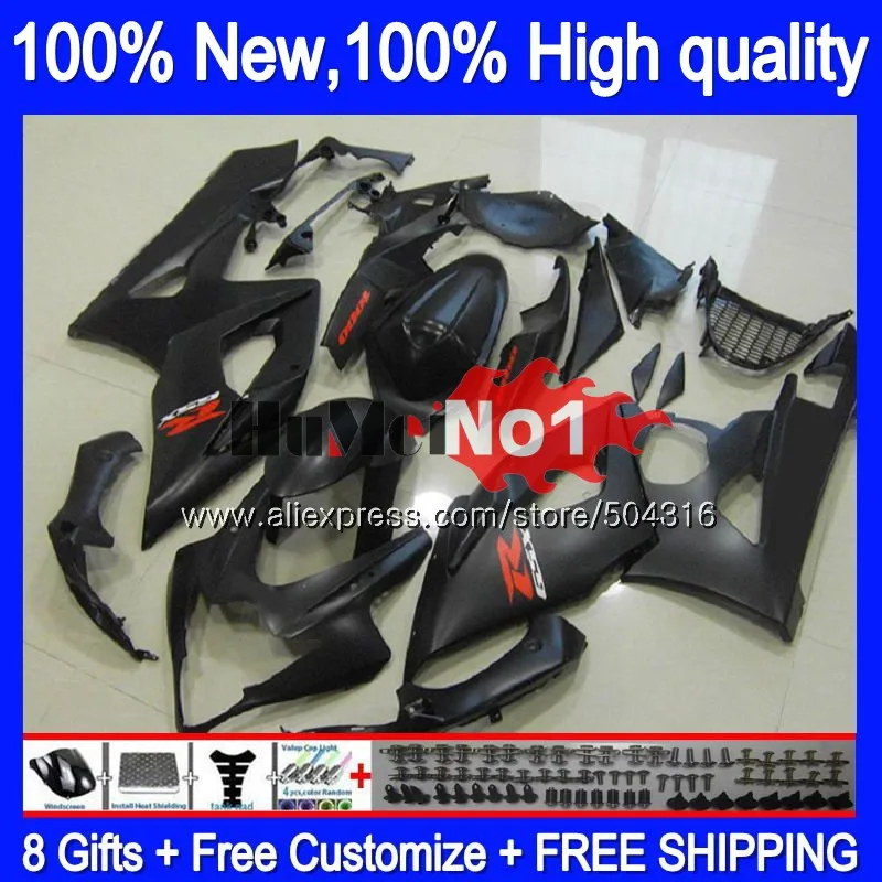 Тюнинг-пакет для SUZUKI 1000CC GSXR-1000 GSXR 1000 21MC. 0 GSX-R1000 GSX R1000 05 K5 GSXR1000 2005 2006 05 06 Обтекатели матового черного цвета