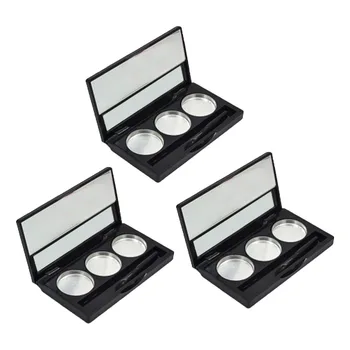 

3pcs 3 Colors Make Up Refillable Storage Box Eyeshadow Container Pan Case Eyeshadow Pan Eyeshadow Organizer