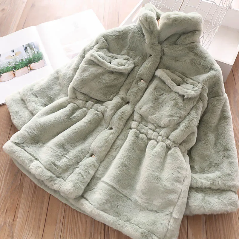 Fall/winter Girls High Collar Back Letter Cotton-padded Coat Wholesale