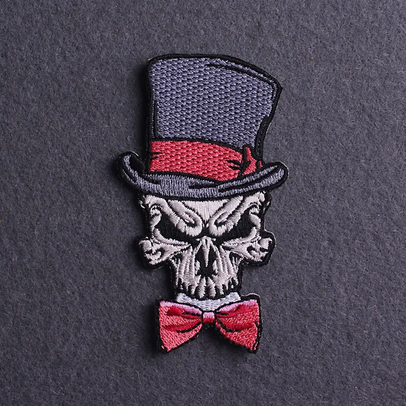 

Skeleton Hat Patch Iron On Patches For Clothes Diy Sewing Applique Patch Embroidered Patches For Clothing Ghost Sticker Badges