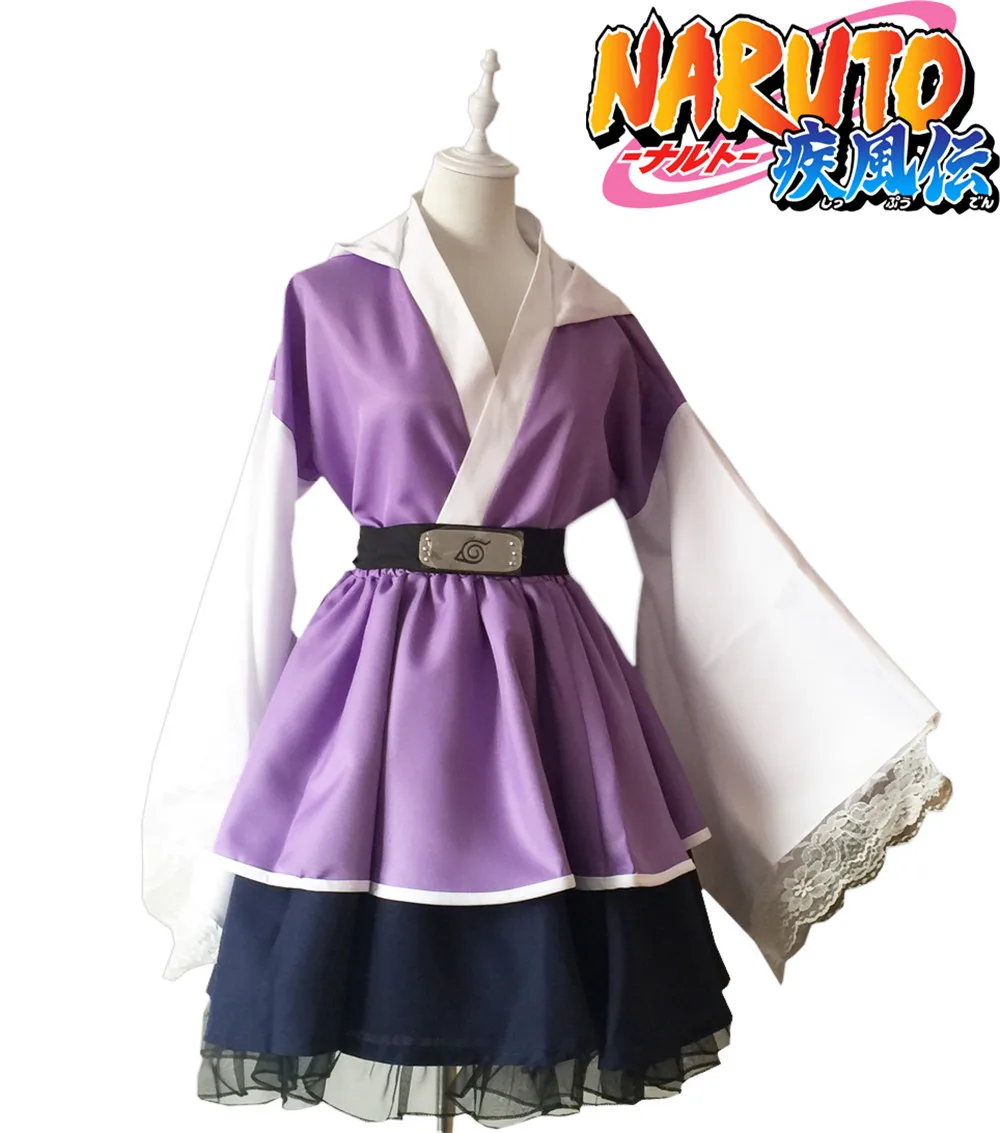 

Naruto Cosplay Costume Shippuuden Hinata Hyuga Lolita Dresses Kimono Women Dress Anime Cosplay Halloween Party Uniforms