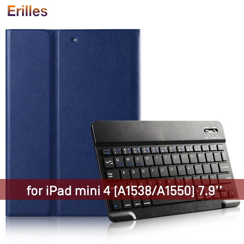 

Case with Wireless Keyboard for Apple iPad mini 4 7.9 inch Case Cover PU Leather Auto Wake/Sleep Keyboard Case for iPad mini 4