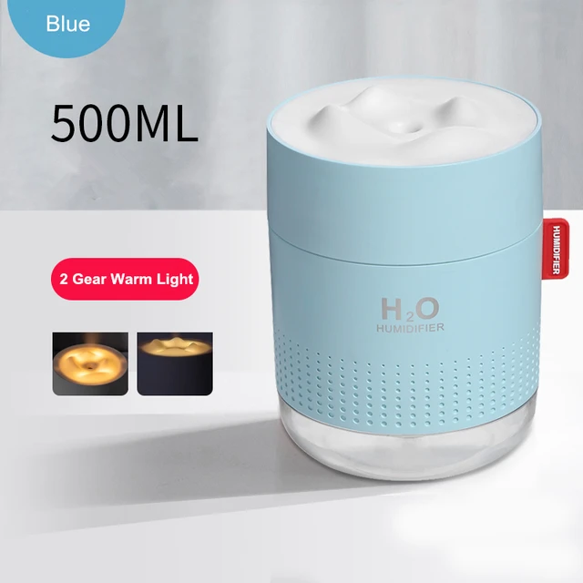2000mAh Wireless Humidifier Romantic Aromatherapy Humidificador USB Aroma Diffuser Warm Night Lamp Mist Maker Fogger For Bedroom Blue