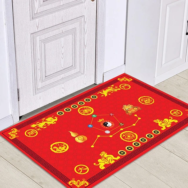 2023 New Year Red Door Mat Outside Anti-skid Absorbent Carpet Outdoor  Doormat Welcome Mats for Front Door Floor Rug Door Home - AliExpress