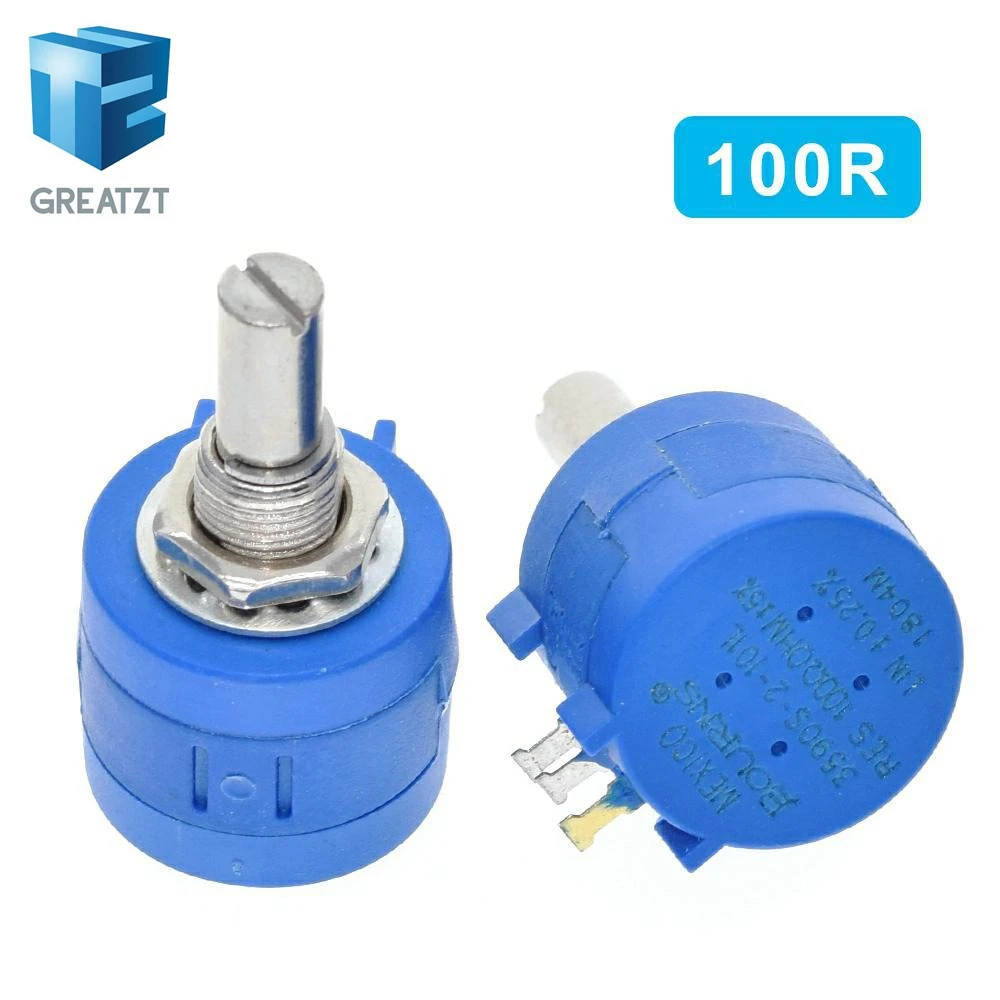 Многоповоротный потенциометр GREATZT 3590S 500 1K 2K 5K 10K 20K 50K 100K ом регулируемый резистор