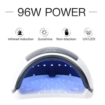 

UV Nail Lamp - LED Nail Dryer Professional Curing Light with Smart Sensor LCD Display 4 Timer Settings for all Fingernail