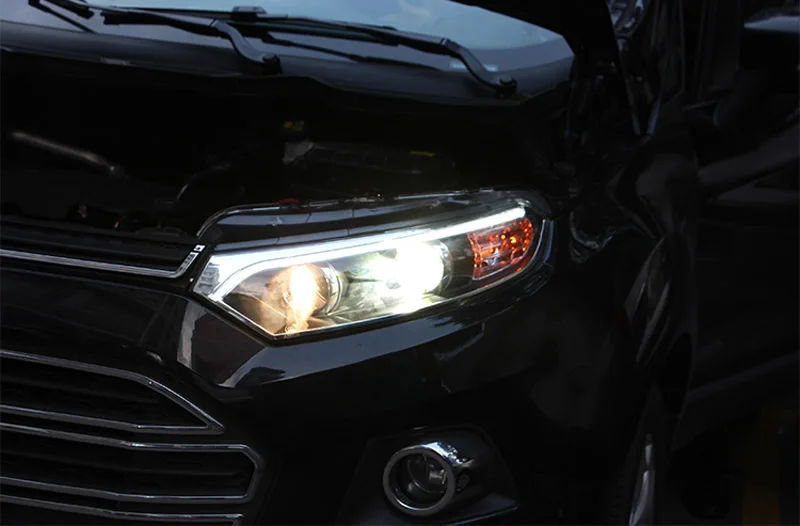 Автомобильный стильный головной светильник, головной светильник s для Ford EcoSport 2013- светодиодный головной светильник, передний светильник, s лампы, ксеноновый светильник
