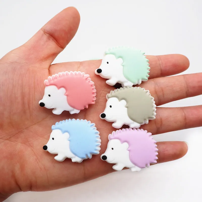 Chenkai 10 шт. Силиконовые Бусины DIY Единорог звезда Пингвин цветок коала Фламинго Детские Прорезыватели сенсорные ювелирные изделия мультфильм бусины