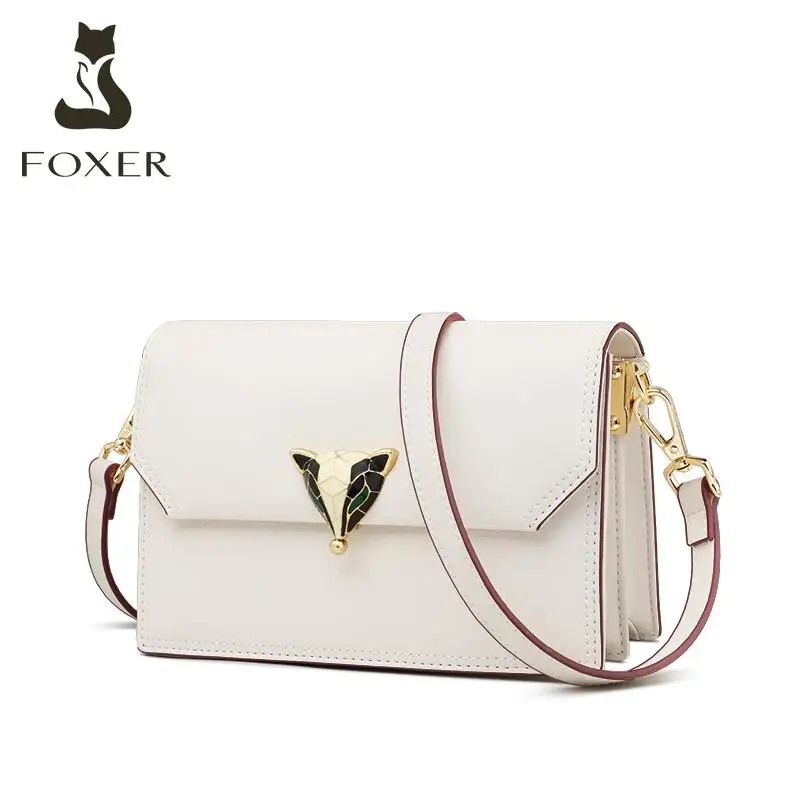 FOXER Women leather shoulder crossbody bags for women luxury handbags women bags designer bags famous brand women bags new