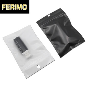 

8.5x13cm 300Pcs Resealable Plastic Matte Clear White Black Zip Lock Storage Packaging Bag with Hang Hole for Electronic Supply