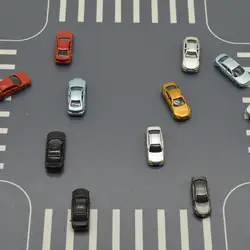 100 шт 1:150 масштаб архитектурная модель из АБС-пластика окрашенные автомобильные игрушки Миниатюрные цветные автомобили для Diorama модели